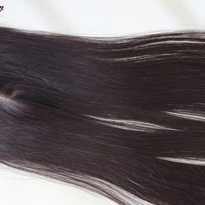 2x6 Bone Straight Human Hair Closure - Natural Black, Real Hair Lace Top, Handmade in Vietnam, Heat Safe