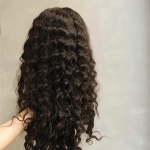Natural Black Pixie Curly Wig – 100% Human Hair Glueless Wig, Heat Resistant, Handmade in Vietnam