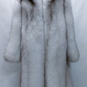 BLUE FOX full length fur jacket/coat with huge double fur hood, unisex fur jacket, luxury fur jacket, Blue Fox jacket, and many more colors.