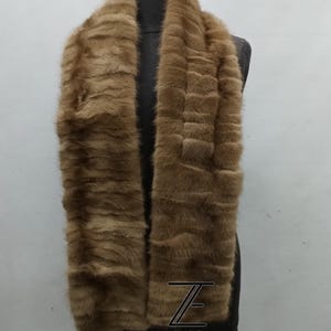 Real mink  Fur neck Long Scarf . Handmade.Unisex Brand New Scarf.Scarf collar double side.Fur on both sides.DOUBLE  Scarves.
