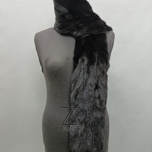 Real mink Fur neck Long Scarf . Handmade.Men’s Brand New Scarf. Gift for man.unisex scarf.DOUBLE  Scarves