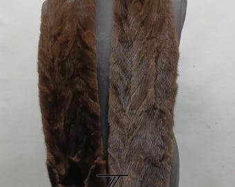 Handmade Mink Fur Scarf: Double Sided, Unisex (160cm x 15cm)