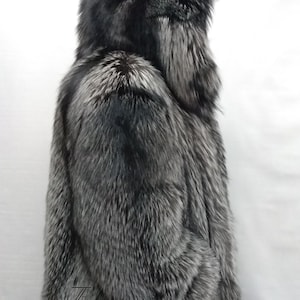 Herren Brand Neue Jacke - Volle Haut, Echter Silberfuchs, Pelzjacke