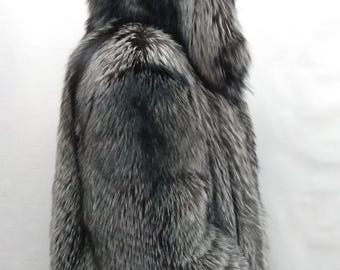Men’s Brand New Jacket - Full skin, Real silver Fox, Fur Jacket