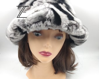レックス ラビット ファー ニット 冬用帽子 フォックス ファー
