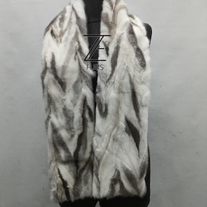 Real mink  Fur neck Long Scarf. unisex scarf Handmade.Unisex Brand New Scarf.Scarf collar double side.Fur on both sides.DOUBLE  Scarves.