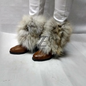 Real Fox Fur Leg Warmers / Fur Cuffs / Fur Boot Covers / Winter Fur  Boot Cuffs, Shoes Cover Fur,spats shoes fur.