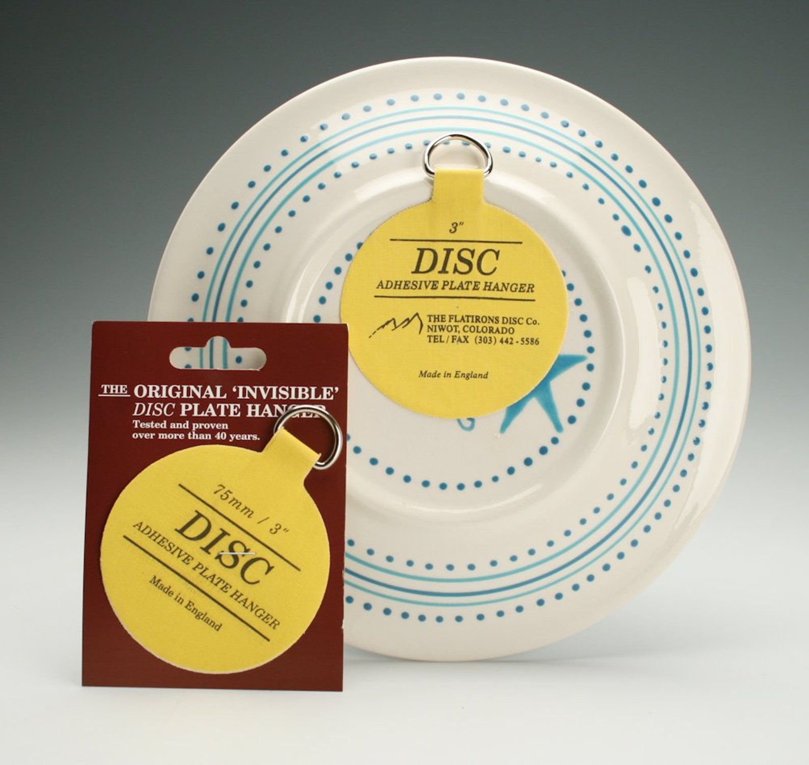 Extra Small Plate Hangers Set of Two 2 Invisible Disc Etsy