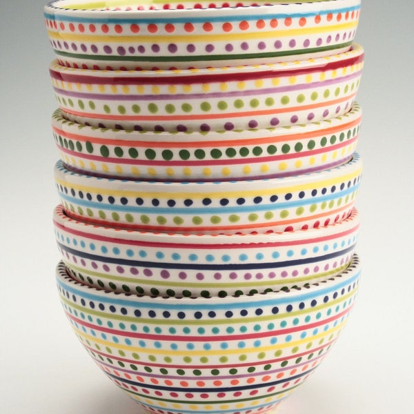 Stripes and Dots Bowl