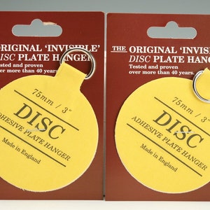 Set of Two 2 Medium Plate Hangers Invisible Disc Plate Walls Hanger 3 For Plates Up To 8, Plate Wall Hanger image 2