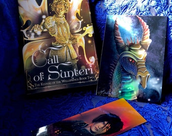 Call of Sunteri author signed limited edition hardcover gift bundle set with print and bookmark