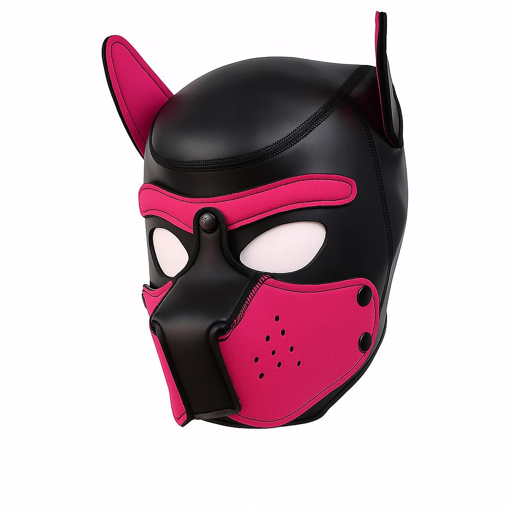 Handmade Dog Face Mask – Full Head Cosplay Puppy Hood – Gothic Animal Costume for Halloween, Roleplay & Festivals