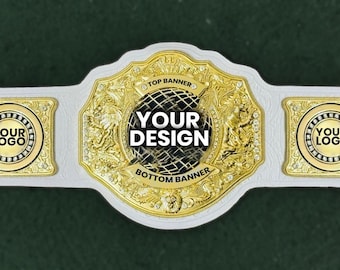 Custom Championship Belt – Personalized Heavyweight Trophy Belt for Adults – Fantasy League Winner, Wrestling Gift with Custom Logo Design