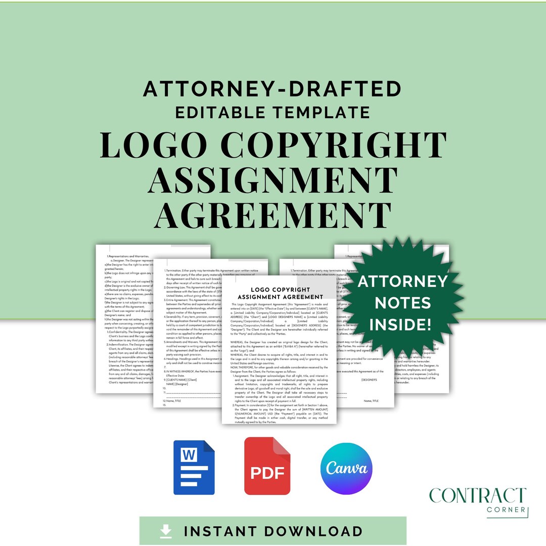 Assignment Logo Printable Printable Logo Copyright Assignment Agreement | Digital Legal Template ...