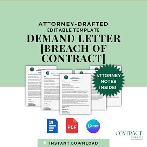 Carta de demanda por incumplimiento de contrato / Aviso legal redactado por un abogado / Carta de disputa comercial