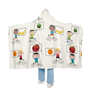 Manta acogedora y divertida para niños, manta de dibujos animados, manta con diseño de frutas, manta suave para jugar