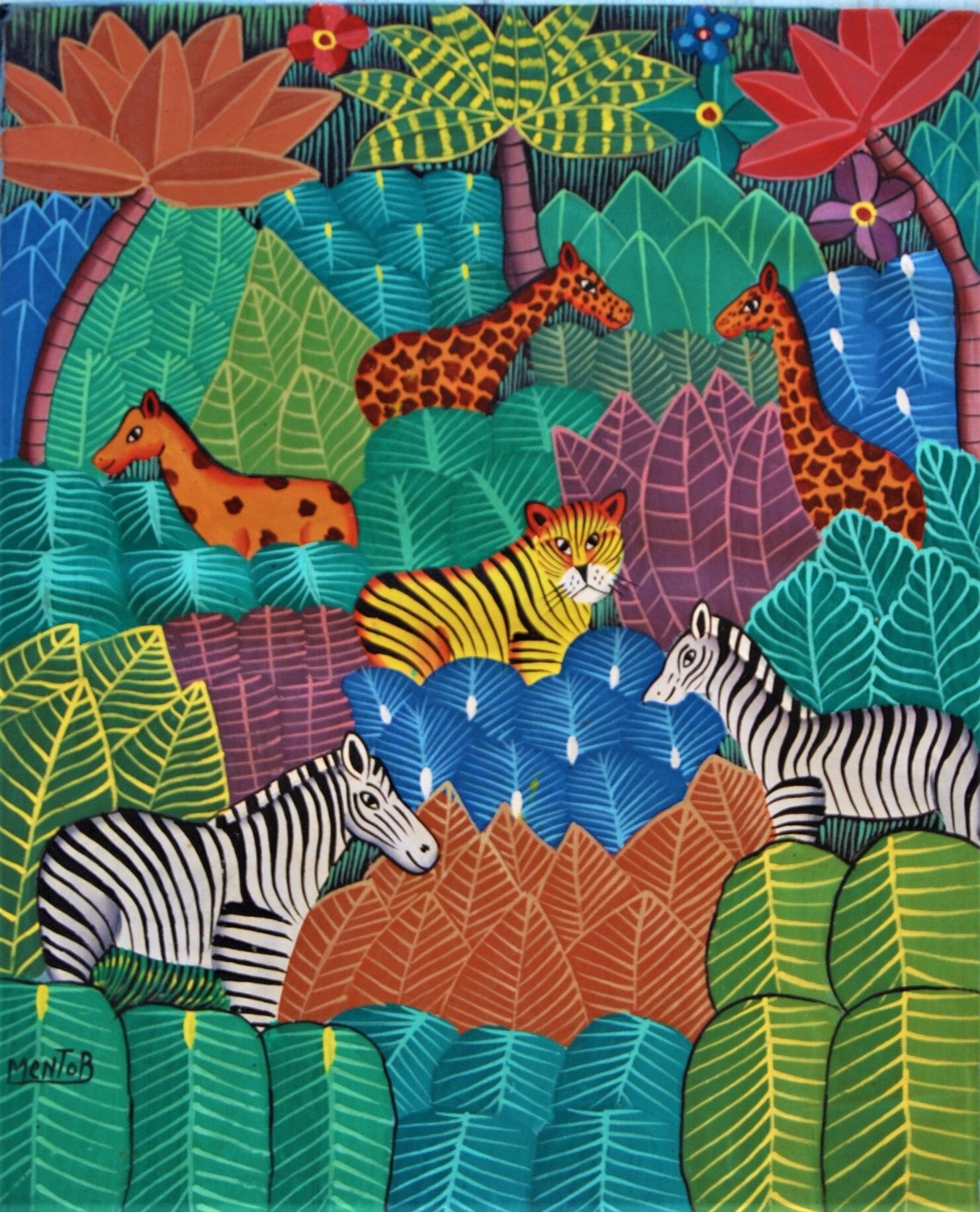 ビタミンカラーのハーモニー フランス ペーパークラフト シマウマ