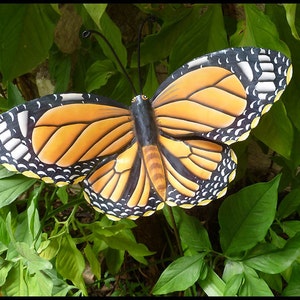 BUTTERFLY, Painted metal butterfly, Garden decor, Plant Stake, Painted Metal Art, Metal Yard Art, Butterflies, Outdoor Garden Art, PS517