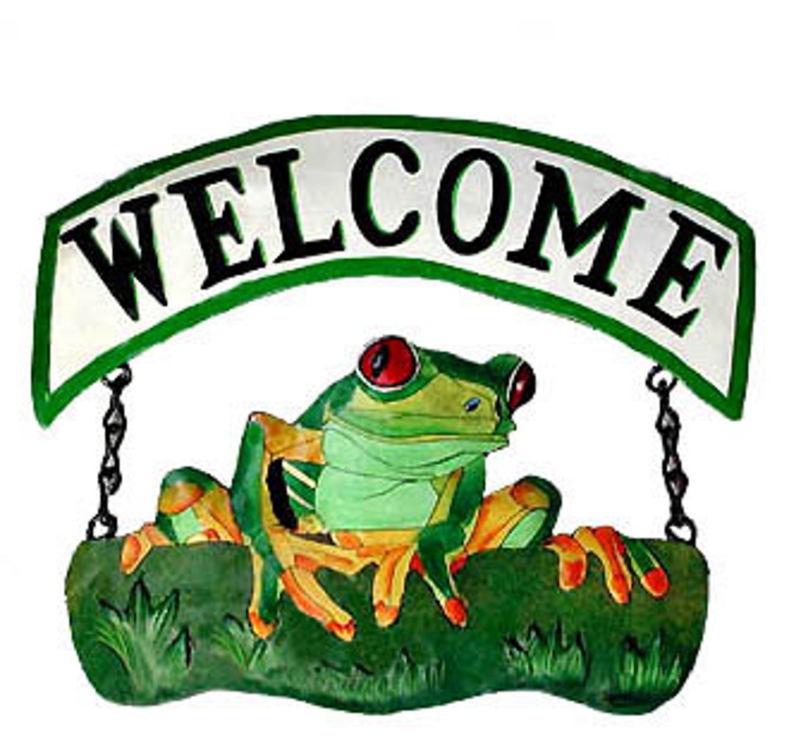FROG Outdoor Metal Art Metal Sign Painted Metal Etsy