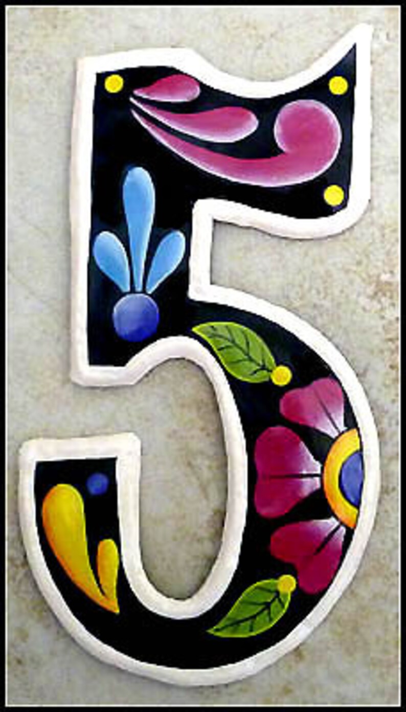 House number 3 1 House Number 4 1/2 Hand Painted Metal Address Sign | Etsy