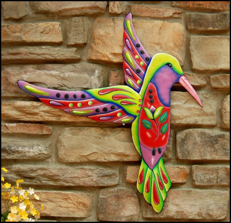 HUMMINGBIRD WALL HANGING Outdoor Wall Art Metal Wall Decor Etsy