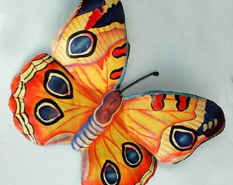 BUTTERFLY, Wall Decor, Painted Metal Butterfly Art, Metal Wall Art, Painted Metal Art, Garden Art, Tropical Decor, Outdoor Wall Art, BU-505