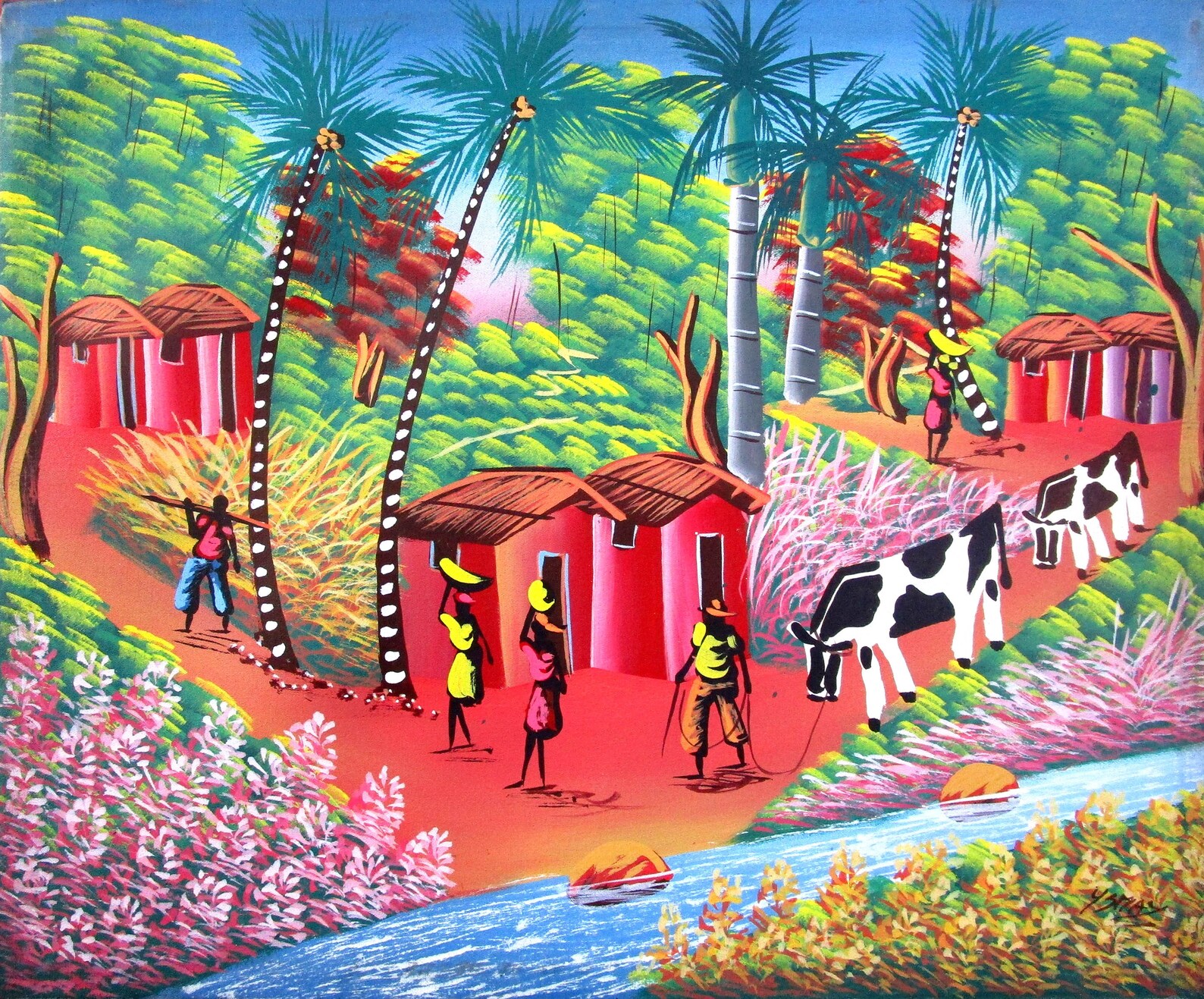 HAITIAN ART Canvas Wall Art Art of Haiti Canvas Painting Etsy