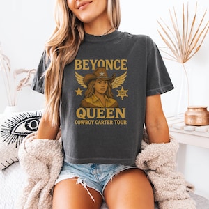 クイーン・ビヨンセ シャツ - カウボーイ・カーター ツアーTシャツ - ウエスタン・カウガール コンサートグッズ