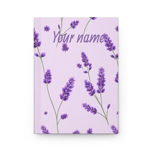 Carnet cartonné personnalisé lavande