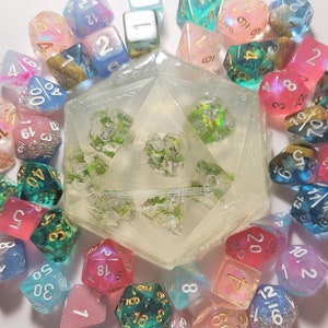 Class themed D20 Shaped Soap with full set of dice - Choose your fragrance
