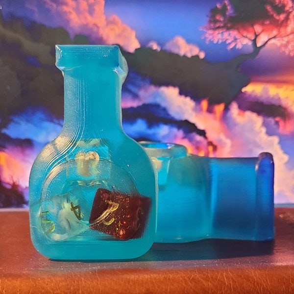 Potion of Mana Potions Soap with dice - Dungeons and Dragons, Pathfinder, TTRPG