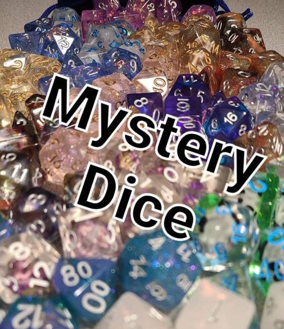 Random 7 Piece Dice Set - Mystery Dice - Etsy