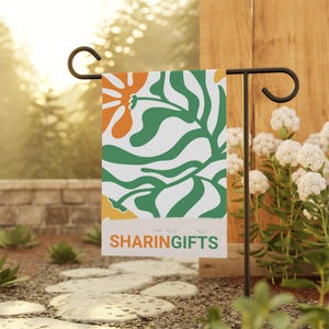 Garden Banner, Summer Floral House Flag, Outdoor Decor Sign, Welcome Garden Yard Art, Flower Printed Hanging Banner