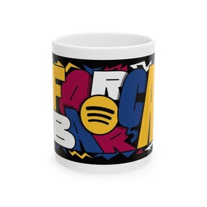 FCB Mug Forca Barca, Soccer Fan Gift, Football Team Cup, Barca Lover Present, Ceramic Coffee Mug