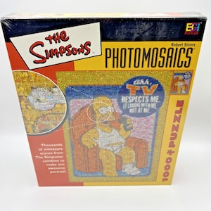 The Simpsons Photomosaic Puzzle - Etsy