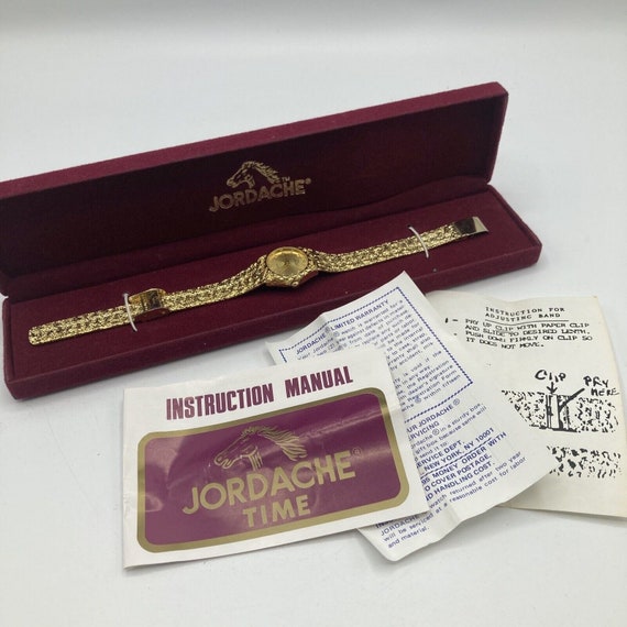 Vintage Jordache Watch Goldtone 8 inch Womens NOS - image 1