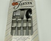 Fiesta Flatware Place Setting 5 Pc Pearl Gray Fiestaware Fork Knife Spoon