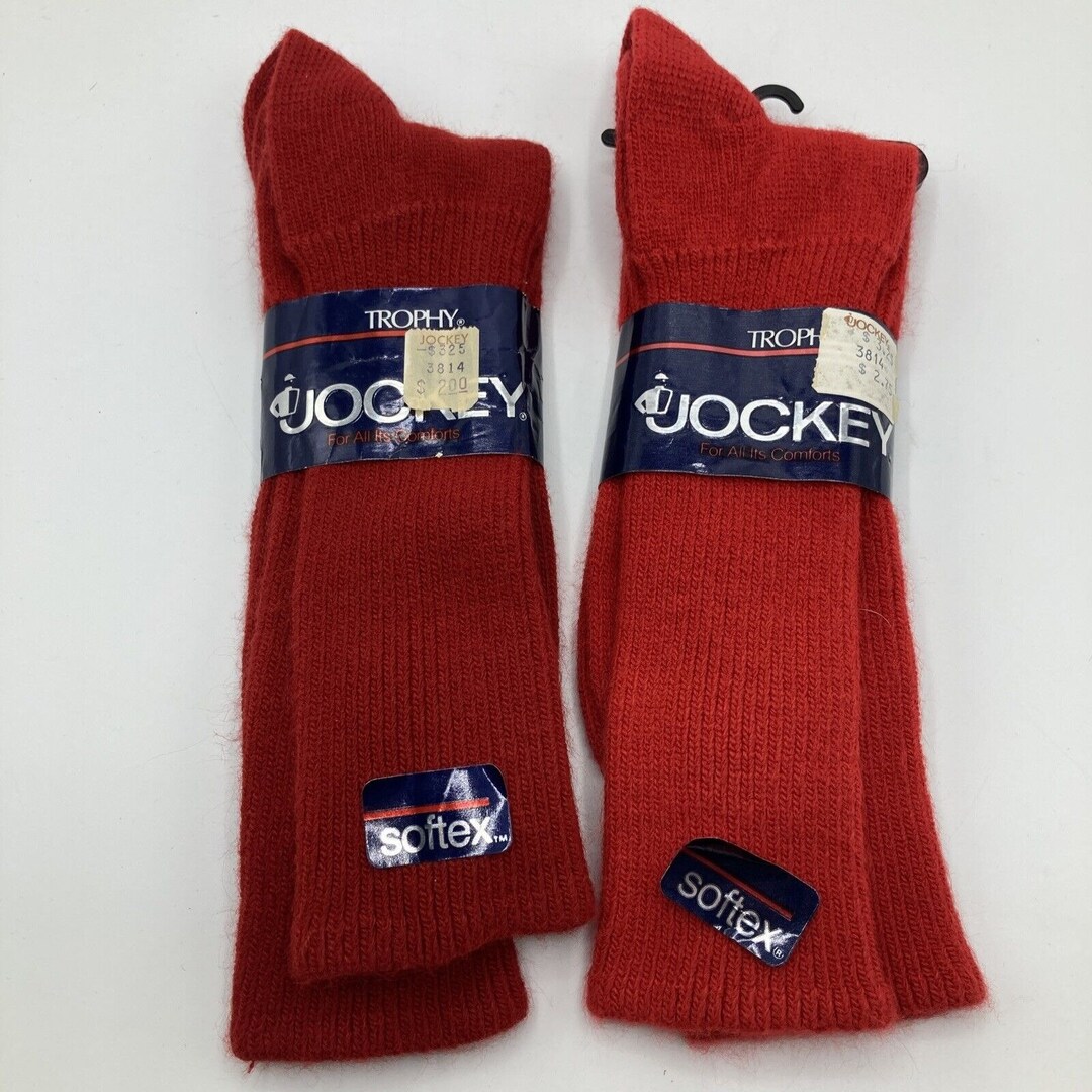 Jockey Orlon Socks Trophy Red Mens 2 Pair Vintage 1980s - Etsy