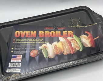 Nordic Ware Oven Broiler Baking Pan Grill Non Stick Vintage 1990s