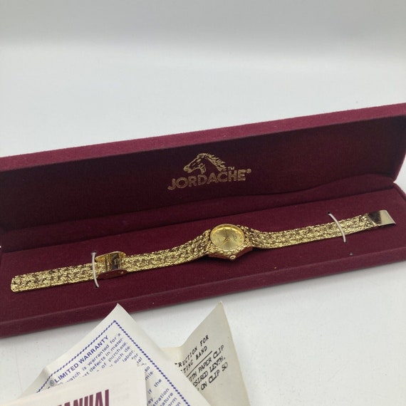 Vintage Jordache Watch Goldtone 8 inch Womens NOS - image 4