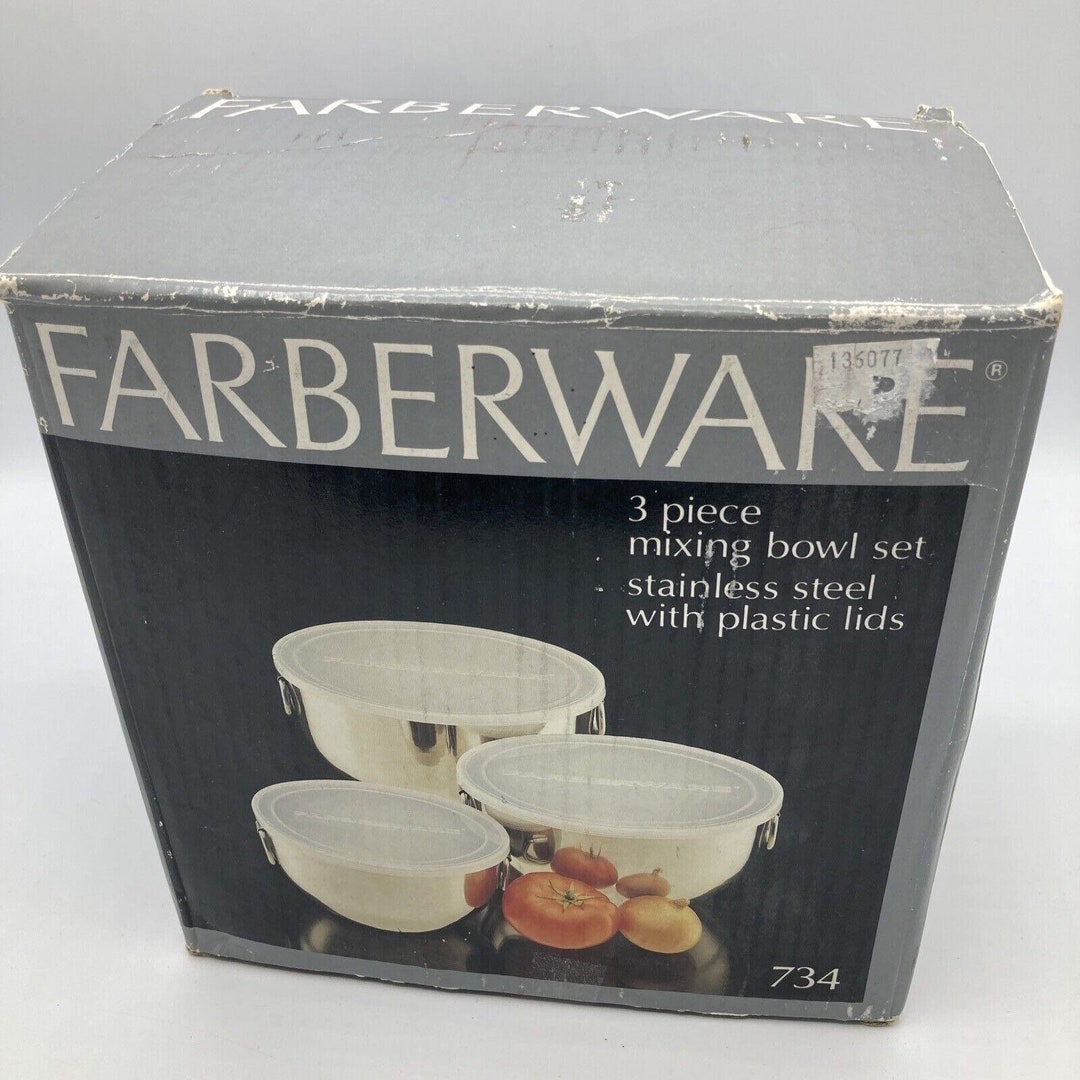 Farberware Mixing Bowls Stainless Steel Double Thumb Ring Etsy