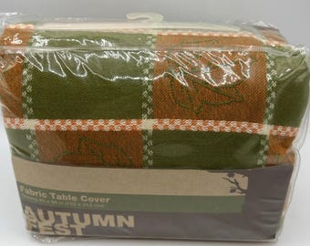 Obrus Kmart Autumn Fest 60x84 podłużny pomarańczowy zielony liście jesień