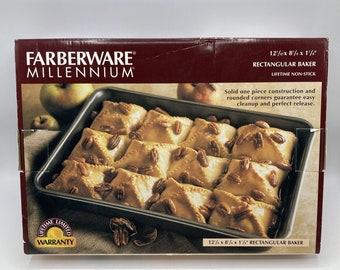 Farberware Millenium Bakeware Rectangular Baker Pan 12x8 Non Stick Vintage 1990s