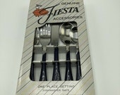 Fiesta Flatware Place Setting 5 Piece Cobalt Blue Fiestaware Fork Knife Spoon