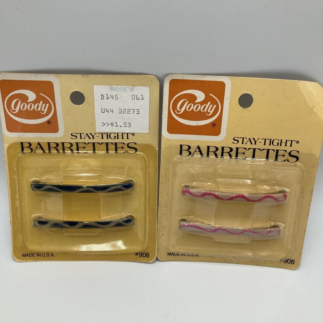 Vintage Goody Stay Tight Barrettes Lot Spring Clasp 2.25 Etsy