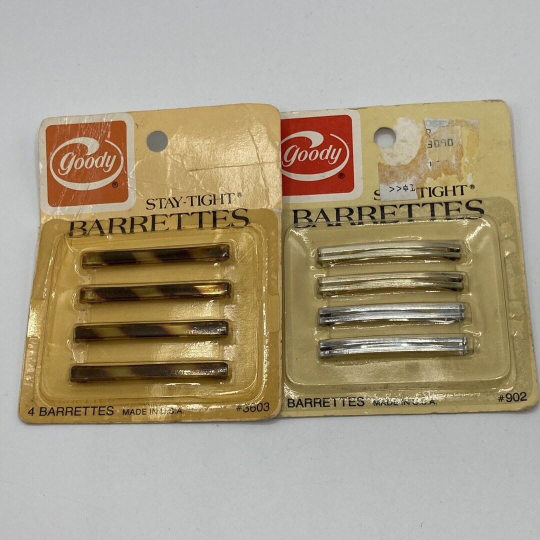 Vintage Goody Stay Tight Barrettes Lot Tortoise Gold Silver 2 Inch Etsy