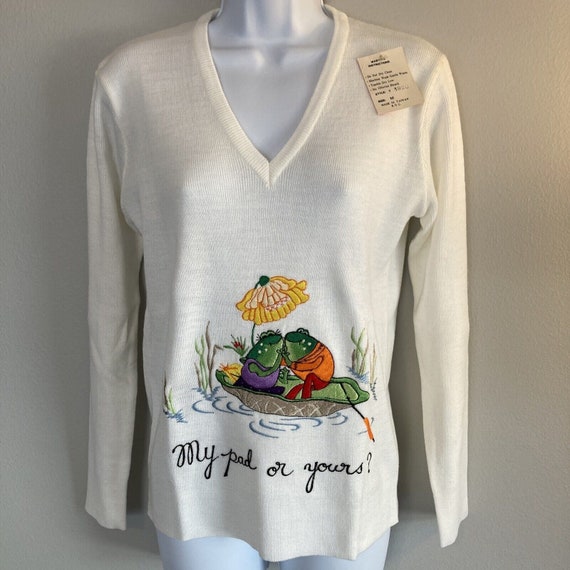 Vintage Andreno Argenti Sweater V Neck Womens Medi