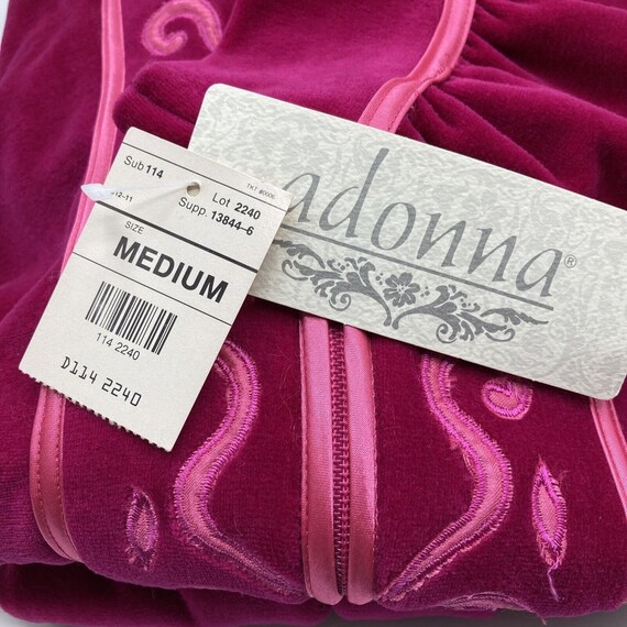 Adonna Long Velour Robe Zipper Nightgown Medium P… - image 4