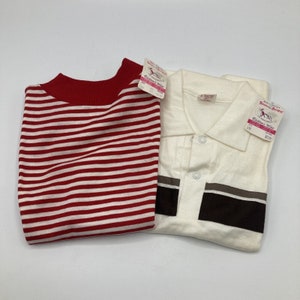 Vintage Buster Brown Kids Shirt Lot Size 6 NOS 1970s Stripes