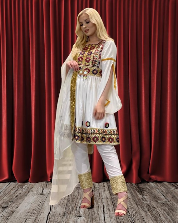 slim fit dress slacks Melora White Maxi Dress & Collar main image 1